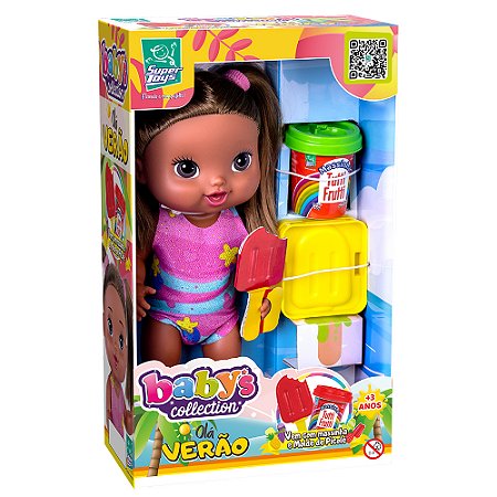 Boneca Babys Collection Olá Verão Negra