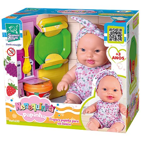 Boneca Nenequinha Papinha Com Massinha