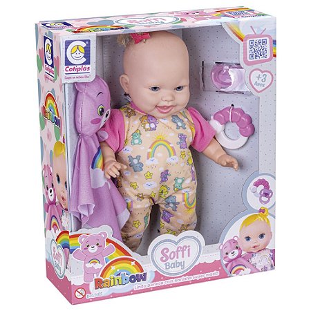 Boneca Soffi Baby Rainbow Naninha