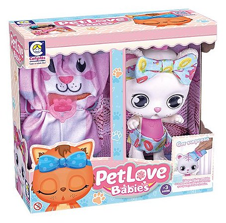 Boneca Pet Love Babies Tigre Cor Surpresa