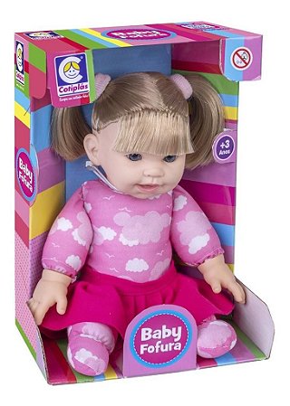 Boneca Com Cabelo Baby Fofura Com Cabelo - Cotiplás