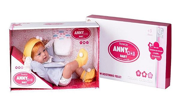 Boneca Bebê Reborn Baby Reborn Anny Doll Menino - 2440 - Cotiplás