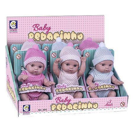 Bonecas Display Baby Pedacinho Com Macacão Cotiplas
