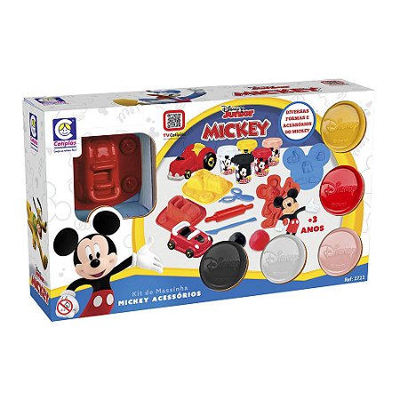 Brinquedo Massinha Mickey Kit Acessórios Disney