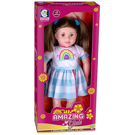Boneca Amazing Girls Com Vestido De Arco-Iris