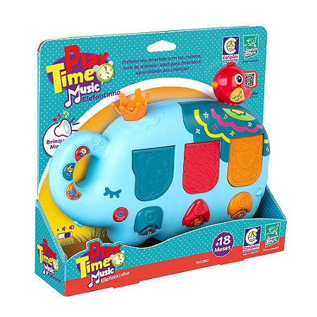 Brinquedo Play Time Elefantinho Colorido