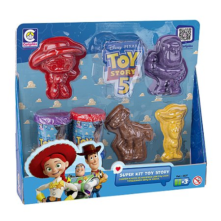 Super Kit Toy Story 5 - 4 moldes / 4 massinhas
