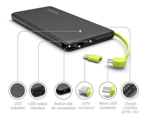 Carregador Portátil POWERBANK 5.000 MAH c/ Adaptador
