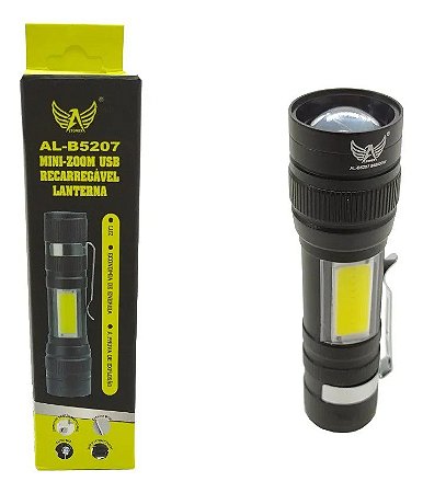 Lanterna Tática Led Recarregável c/ Zoom