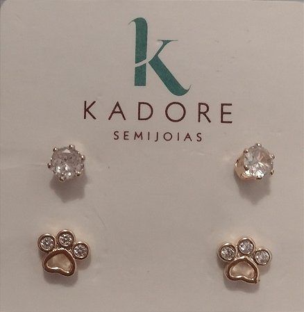 Conjunto Brinco Ouro Pegadinha