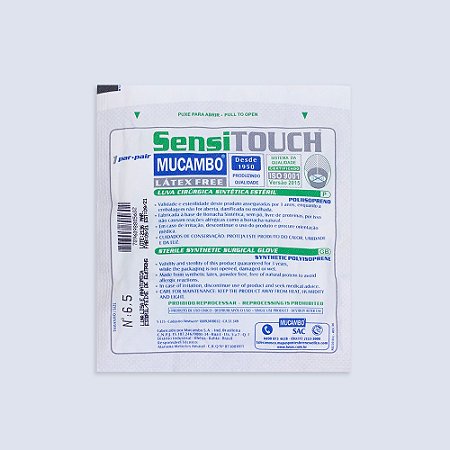 Luva de Poliisopreno Sensitouch Cirúrgica Mucambo
