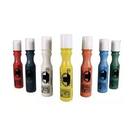 Kit 12 Marcador Industrial 60ml 3mm Traço Forte Baden
