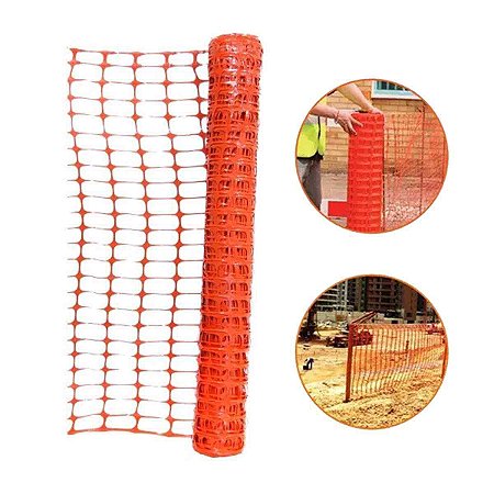 Tela Tapume 1.20x50m Laranja Cerquite Para Obras E Construção