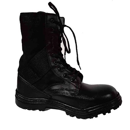Bota Coturno Militar Tatico De Segurança Em Couro e Lona