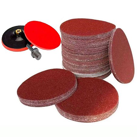 Suporte Para Esmerilhadeira Furadeira + 50 Disco De Lixa 125mm 5 Polegadas