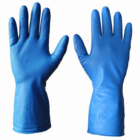 Kit 12 Luva De Segurança Super Safety Glove Max Nitrilica