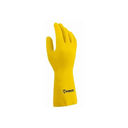 Kit 12 Pares Luva Latex Amarela Multiuso Limpeza Cozinha