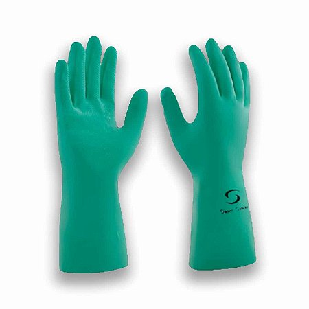 Kit 12 Luva De Segurança Super Safety Nitrogreen Nitrilica
