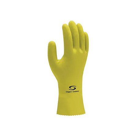 Kit 12 Luva De Segurança Superglove Nitrilica Super Safety Amarela CA 43407