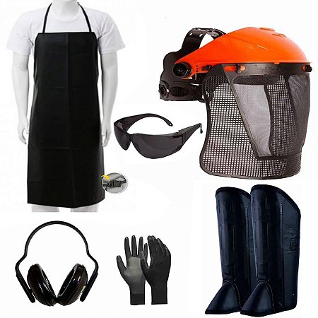Kit Segurança Proteção Jardineiro Operador De Roçadeira Epi