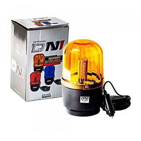 Sinalizador Visual Giroflex Giroled Ambar 24 Leds 12V/24V Com Imã DNI