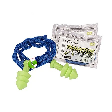 Kit 50 Protetor Auricular Com Corda Tipo Plug Quantum Libus