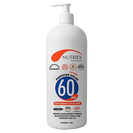 PROTETOR SOLAR  FPS 60 1/3 UVA 1 LITRO NUTRIEX