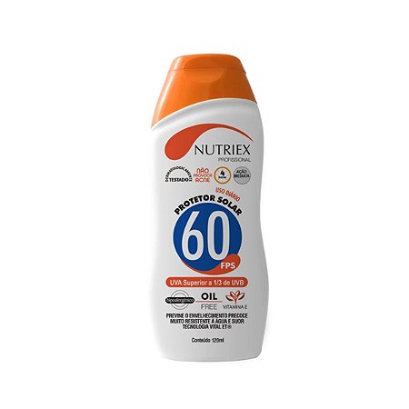 PROTETOR SOLAR  FPS 60 1/3 UVA 120ML NUTRIEX