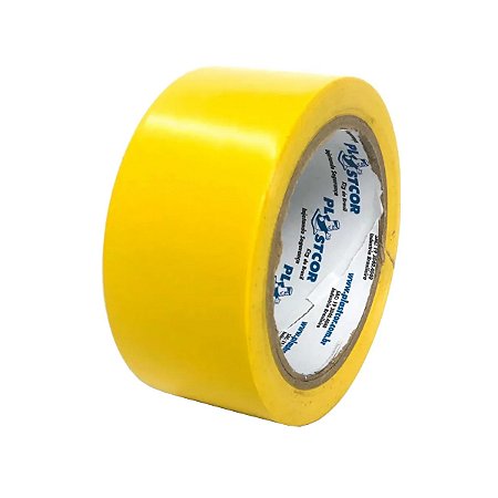 Fita Para Demarcação De Solo Amarela 45mm x 30 Metros Plasticor