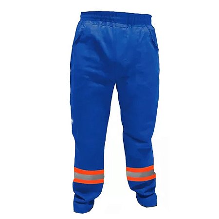CALÇA BRIM REFLETIVA 4 BOLSOS AZUL M