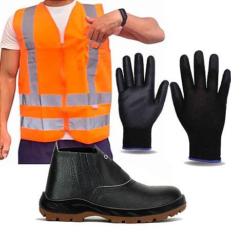 Kit EPI Para Entregador Do Mercado Livre Com Botina E Colete
