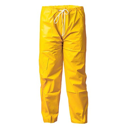 Calça de PVC Amarela Forrada Para Chuva CA 28482 Brascamp