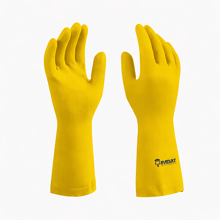 LUVA LATEX AMARELA FORRADA CA 42023 IMBAT