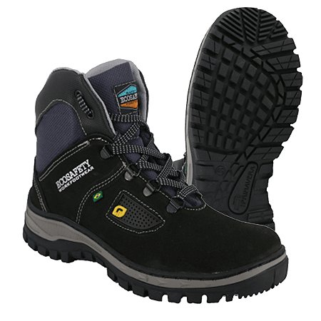 Bota BOTINA De Amarrar ADVENTURE PRETO ECOSAFETY CA 46122