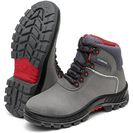 Bota Botina Segurança Marluvas 75BPR29 Premier Nobuck Cinza