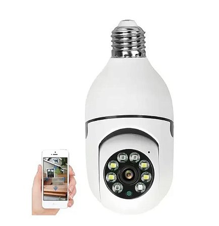 Lâmpada câmera ip segurança lampada yoosee panoramica wifi