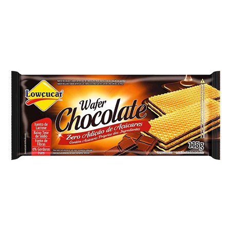BISCOITO WAFER CHOCOLATE 115g - LOWÇUCAR