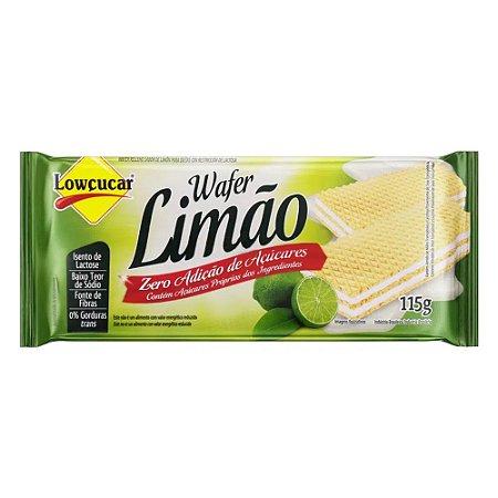 BISCOITO WAFER LIMÃO 115g - LOWÇUCAR