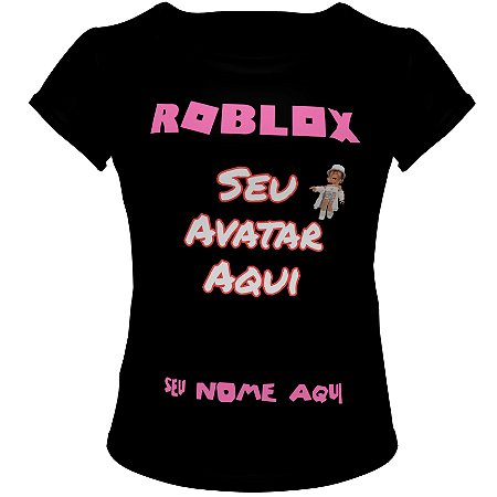 1 Camiseta Roblox blusa Infantil camisa seu Nome Roblox jogo