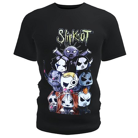 Camiseta blusa preta Infantil bandas slipknot Kids