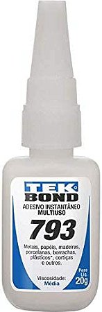 Adesivo Cola Instantânea Cianoacrilato 793 20gr Tekbond