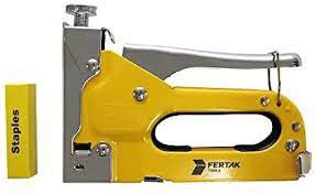 Grampeador Profissional 4-8mm Fertak Tools Com 100 Grampos