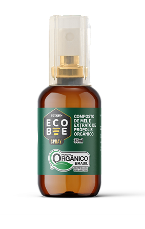 Spray Composto de Mel e Extrato de Própolis Orgânico