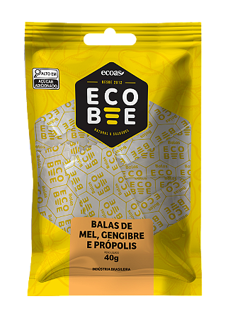 Bala de Mel, Gengibre e Própolis 40g