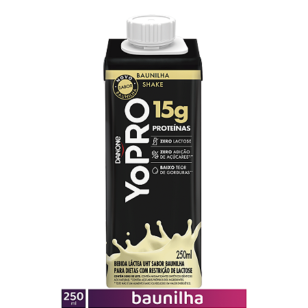 YoPRO Shake UHT 250ml 15g Proteínas Baunilha