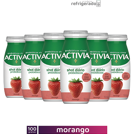 Activia Shot 100g Morango (6 unidades)