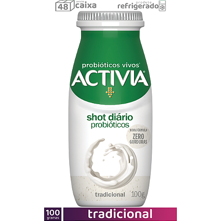 48 Activia Shot 100g Tradicional (CAIXA)