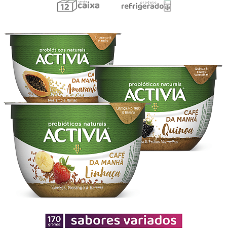 12 Activia Café da Manhã 170g Sabores Variados (CAIXA)