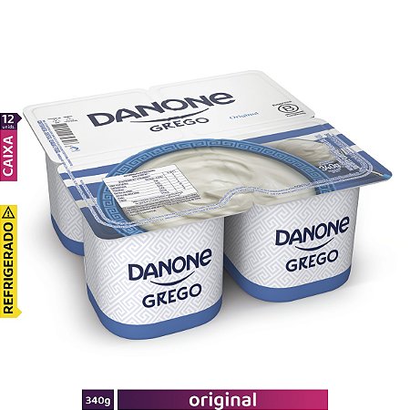 12 Danone Grego 340g X4 Original (CAIXA)