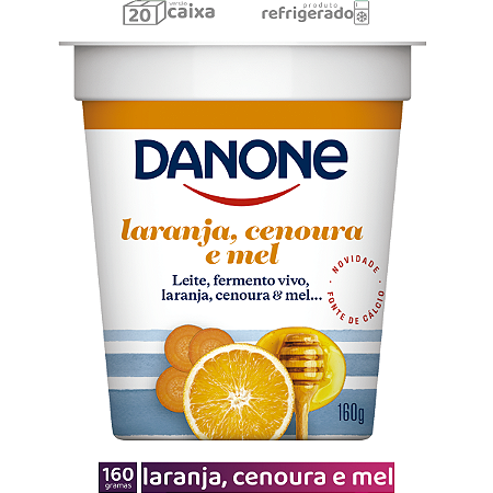 20 Danone Natural 160g Laranja, Cenoura e Mel (CAIXA)